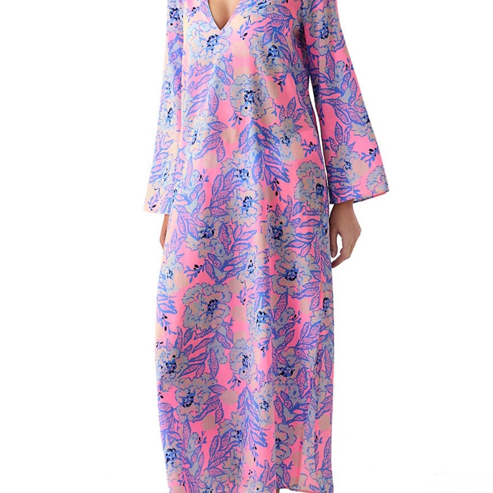 Lilly Pulitzer Perri Maxi Swim Cover Up Multi Totally Koalafied